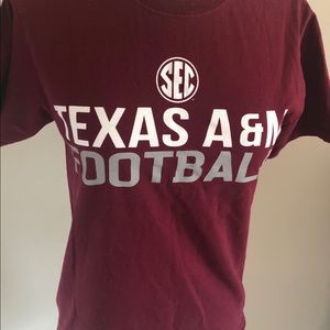 Texas A&M Football tee. SEC. Size S